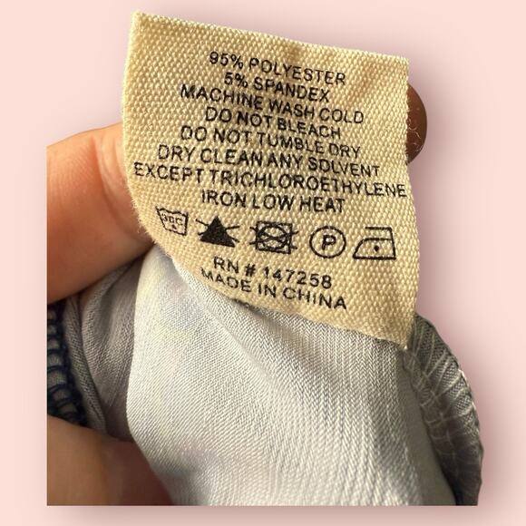 Simply Southern Knit Dress Womens Navy Blue Pink Turtles Medium Long Bell Sleeve - Picture 4 of 5